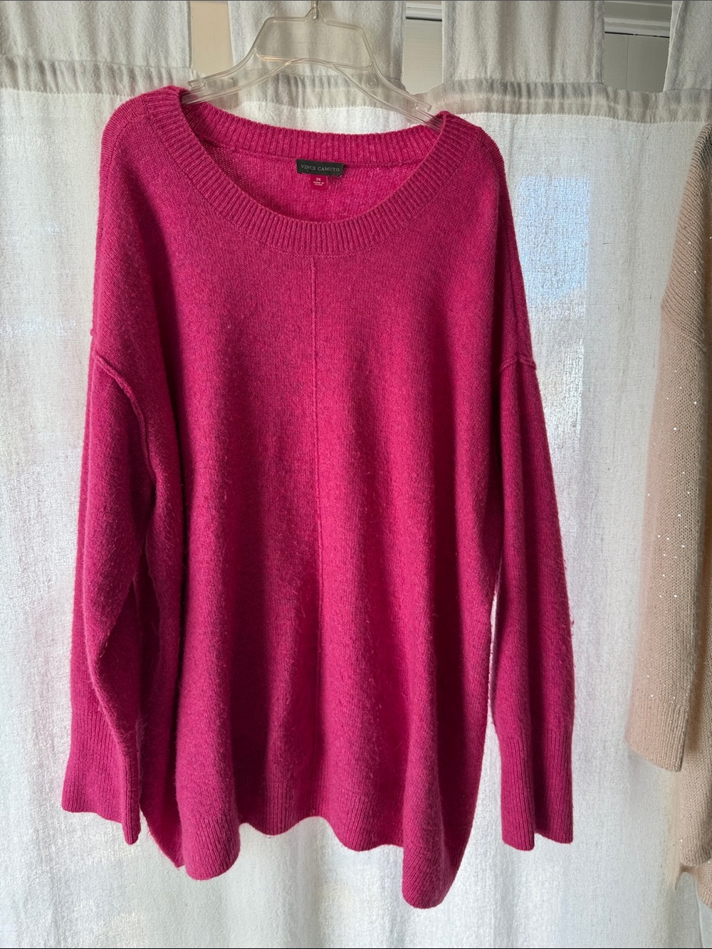 Vince Camuto Fuchsia Crewneck Sweater